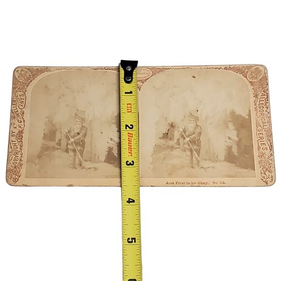 Jack Frost in His Glory Winter Scenery Underwood Genre Stereoview Antique 1800 - Picture 5 of 6